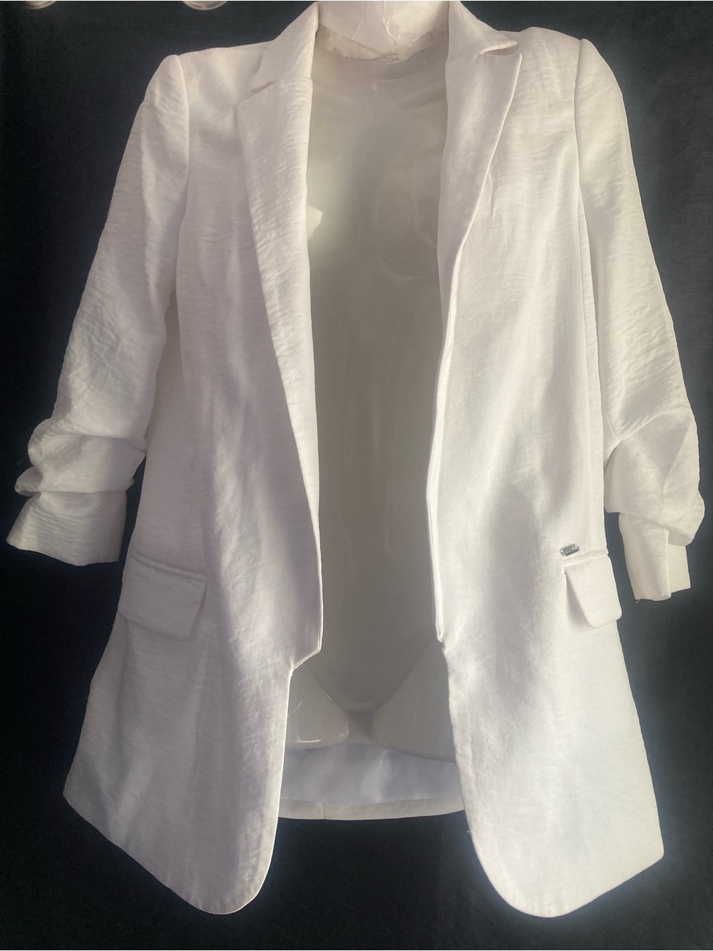 GUESS Los Angeles White Open Front Blazer Jacket XS